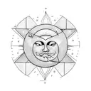 Sun and Moon tattoo design idea