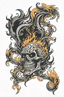flames,1776,1911 tattoo design idea