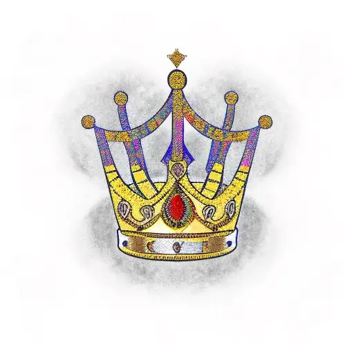 a crown with the words The golden child under it tattoo design idea