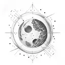 planet pluto tattoo design idea