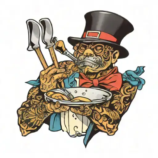 COOKING  TEACHING  MUSIC  FOOD BOWTIE DRUMS SWIMMING AQUARIUS COMEDY QOUTES "WORK HARDER,DO MORE'' tattoo design idea