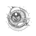 Sun and Moon, Live Forever, Rose tattoo design idea
