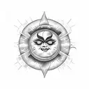 Sun and Moon, Live Forever, Rose tattoo design idea