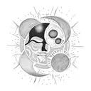 Sun and Moon, Live Forever, Rose tattoo design idea