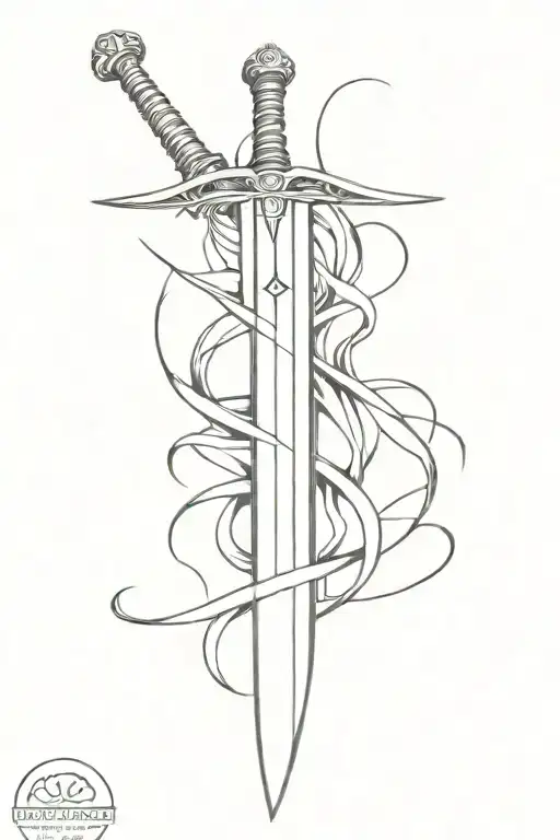 long sword tattoo design idea