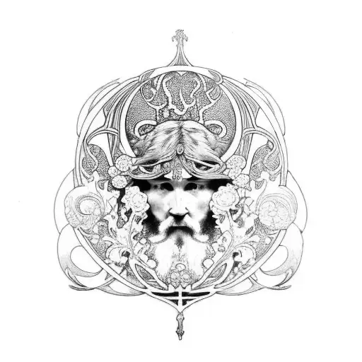 William Morris art nouveau Alphonse mucha tattoo design idea