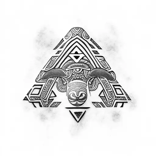 Maori style with a black sheep tattoo design idea
