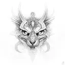 piston six cylinders Opal  tattoo design idea