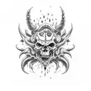 cholo demons in hell tattoo design idea