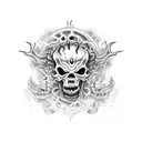 cholo demons in hell tattoo design idea