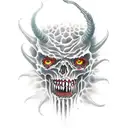 cholo demons in hell tattoo design idea
