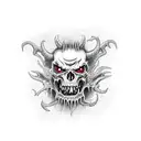 cholo demons in hell tattoo design idea