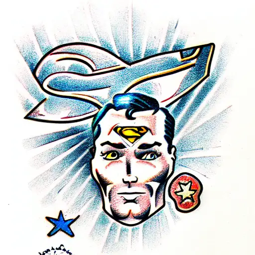 superman tattoo design idea