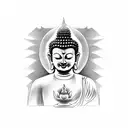 Buddha tattoo design idea
