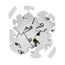 Autism puzzle pieces, hearts tattoo design idea