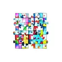 Autism puzzle pieces, hearts tattoo design idea