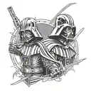 darth vader vs anakin tattoo design idea