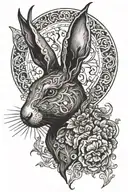 death rabbit tattoo design idea