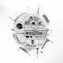 Millenium Falcon tattoo design idea