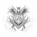 parker family crest tattoo design idea