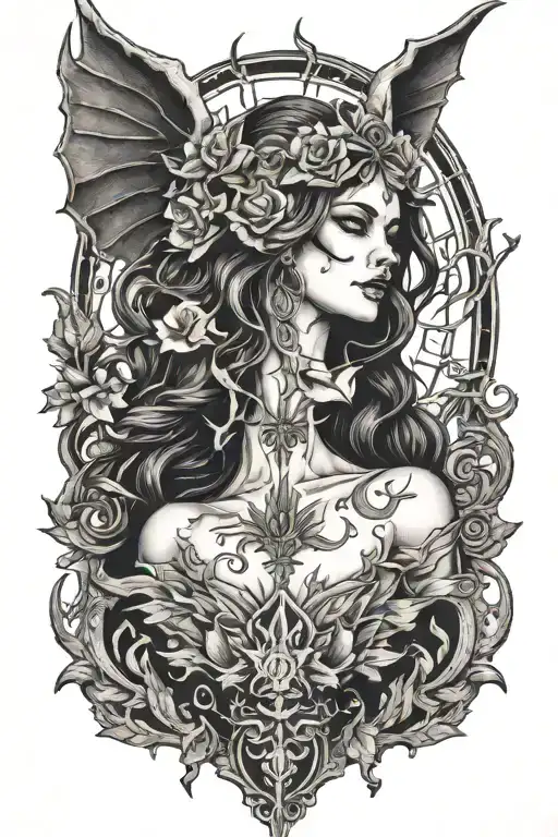 lilith diablo iv tattoo design idea