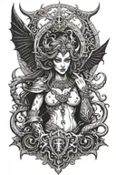 lilith diablo iv tattoo design idea