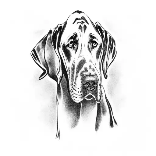 great dane tattoo design idea