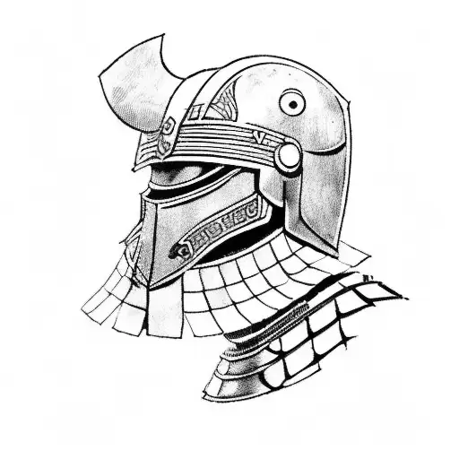 Samurai helmet, spartan helmet, mongol helmet, Viking helmet, knights helmet separate tattoo design idea