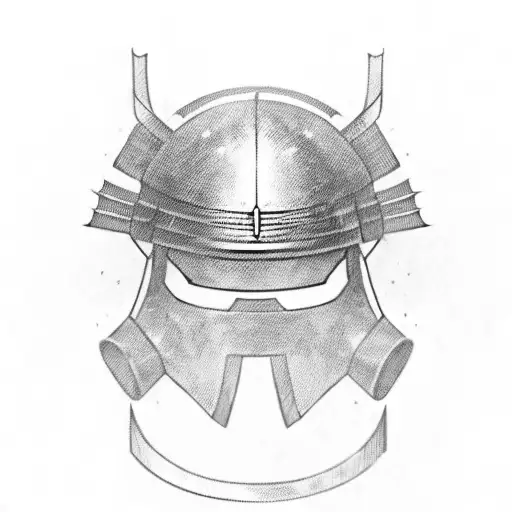 Samurai helmet, spartan helmet, mongol helmet, Viking helmet, knights helmet separate tattoo design idea