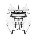 Samurai helmet, spartan helmet, mongol helmet, Viking helmet, knights helmet tattoo design idea