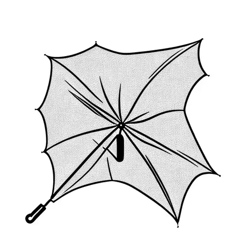 Umbrella with Rain inside tattoo design idea