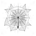Umbrella tattoo design idea