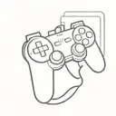A minimalist tattoo of a joystick and heart symbolizing the connection between gaming and family tattoo design idea