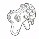 A minimalist tattoo of a joystick and heart symbolizing the connection between gaming and family tattoo design idea