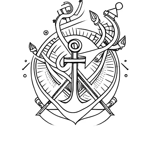 Incorporate elements of old school tattoo designs with a modern twist, such as a traditional anchor with a minimalist style tattoo design idea