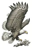 eagle soaring tattoo design idea