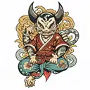 cartoon character tattoo design idea