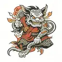 cartoon character tattoo design idea