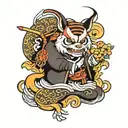 cartoon character tattoo design idea