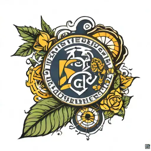 nature and fenerbahce football club tattoo design idea