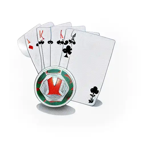 Dice with Playing Cards tattoo design idea