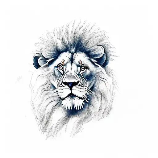 lion family tattoo design idea