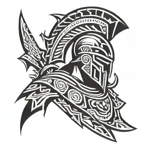 spartan tattoo design idea