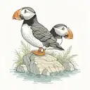 puffin tattoo design idea