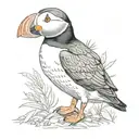puffin tattoo design idea