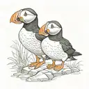 puffin tattoo design idea