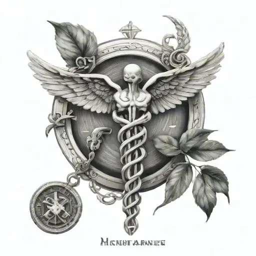 hermes caduceus tattoo design idea