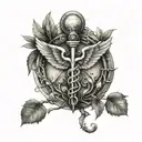 hermes caduceus tattoo design idea