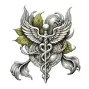 hermes caduceus tattoo design idea