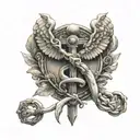 hermes caduceus tattoo design idea